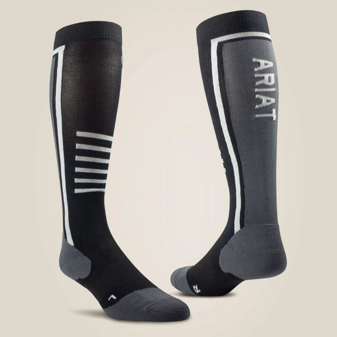 AriatTEK Slimline Performance Socks in Black and Sleet