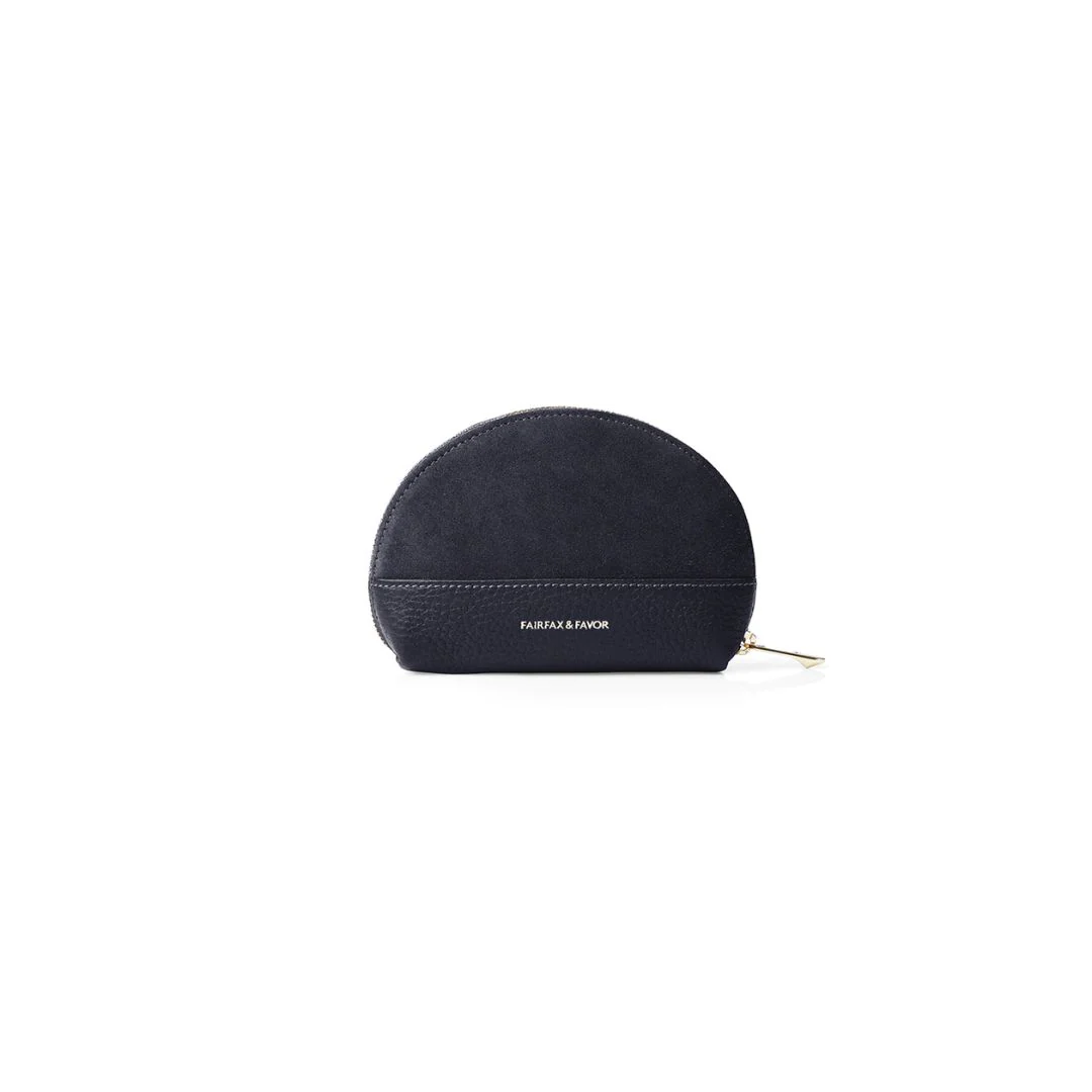 Fairfax & Favor Chiltern Suede Coin Purse in Navy - Image 4