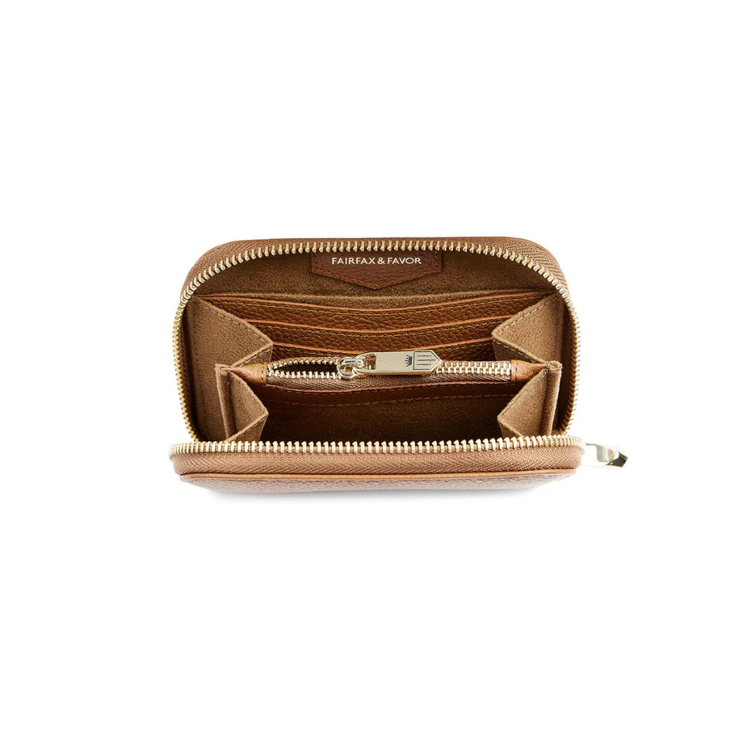 Fairfax & Favor Mini Salisbury Leather Purse in Tan - Image 3