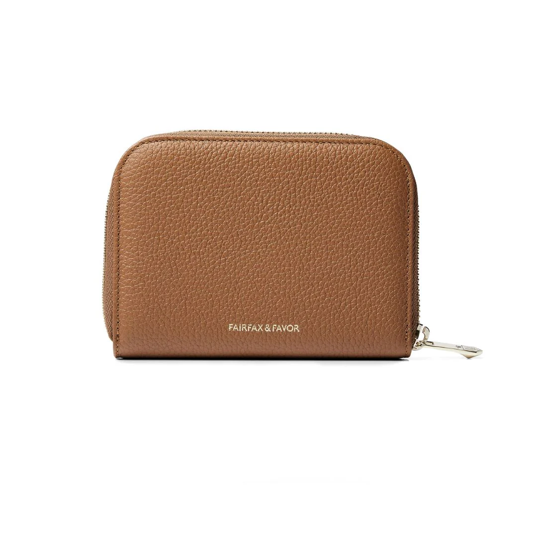 Fairfax & Favor Mini Salisbury Leather Purse in Tan - Image 5