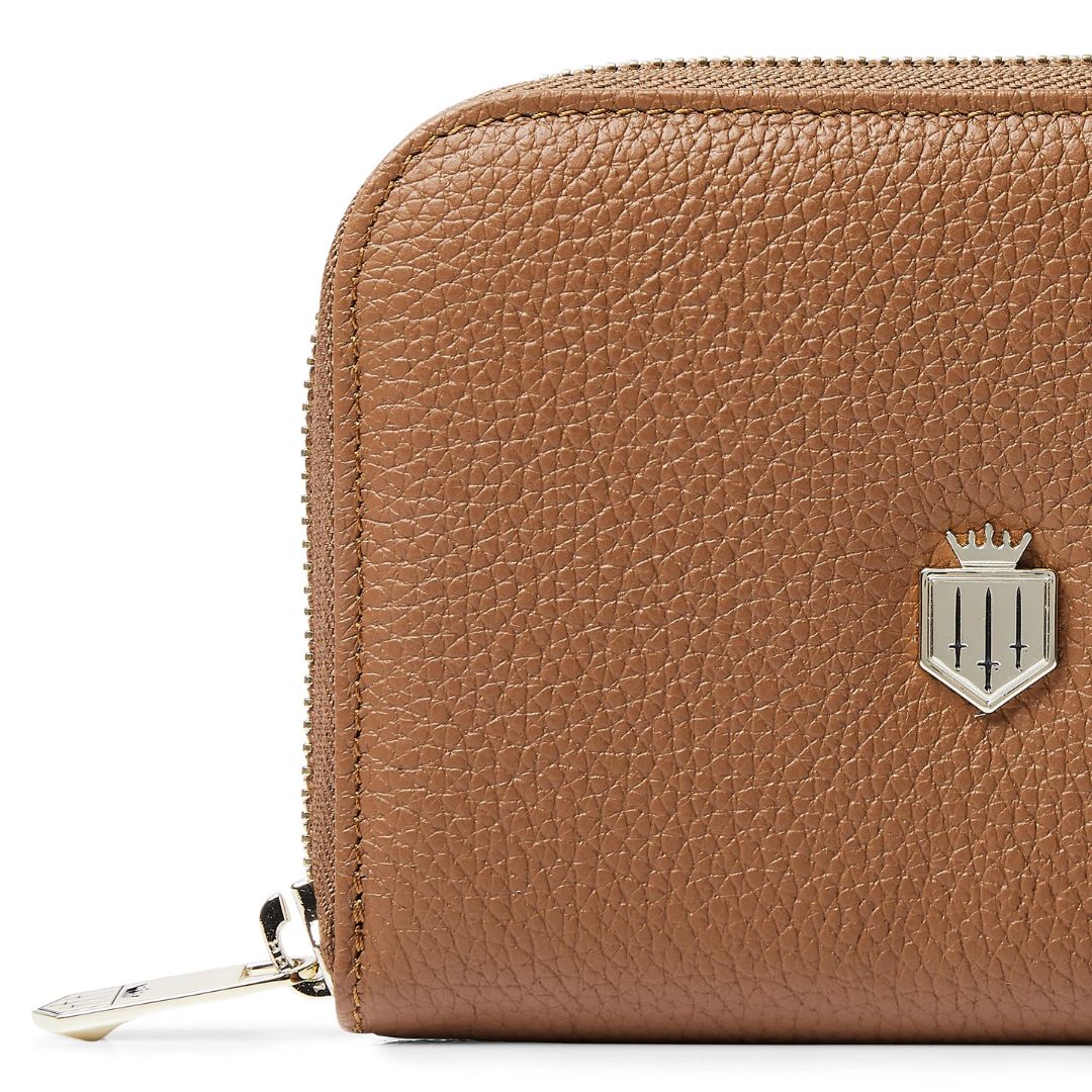 Fairfax & Favor Mini Salisbury Leather Purse in Tan - Image 6