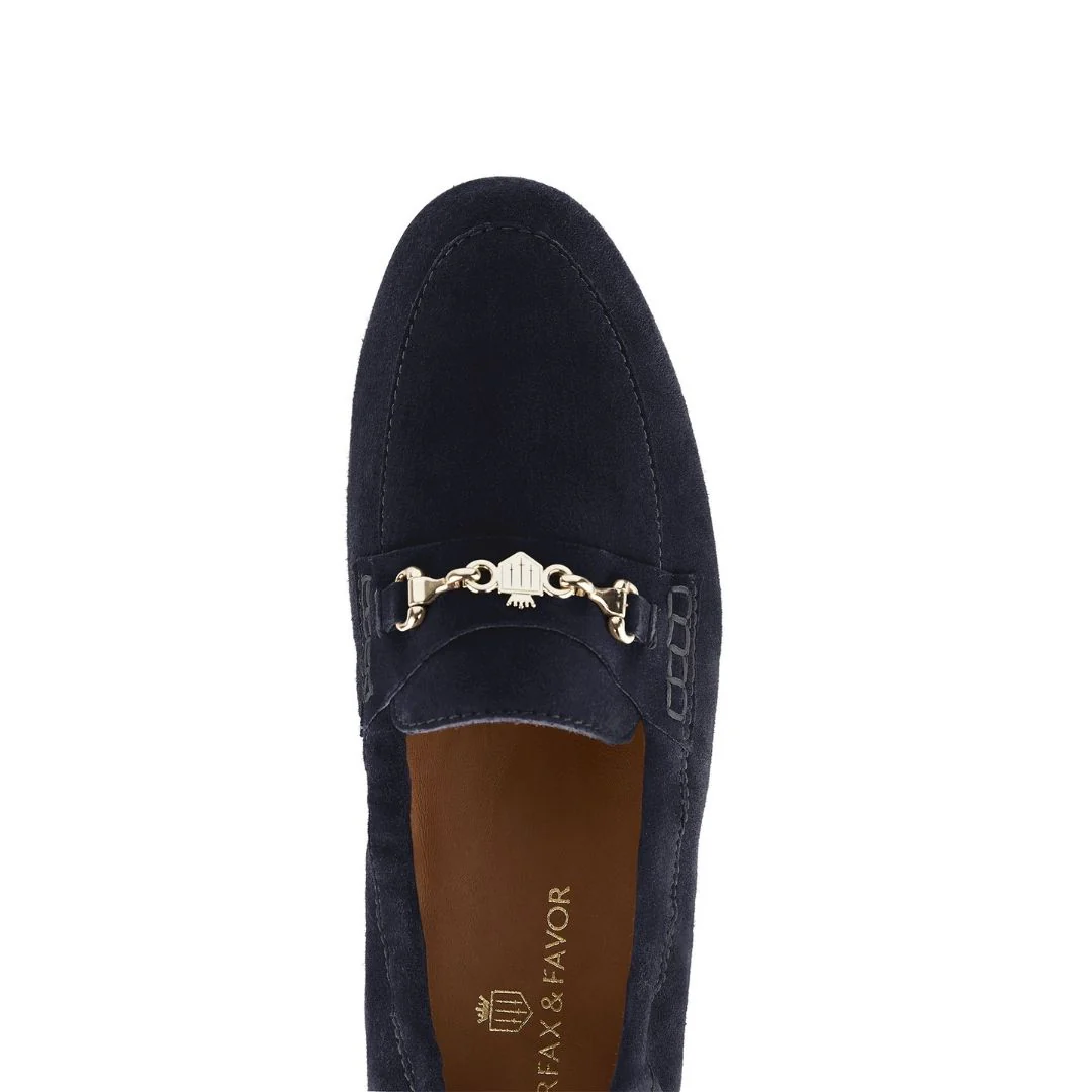 Fairfax & Favor Women's Newmarket Suede Loafer in Navy - Image 5