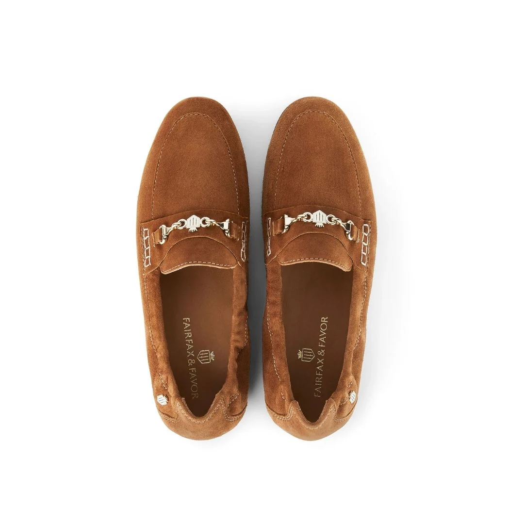 Fairfax & Favor Women's Newmarket Suede Loafer in Tan - Image 5