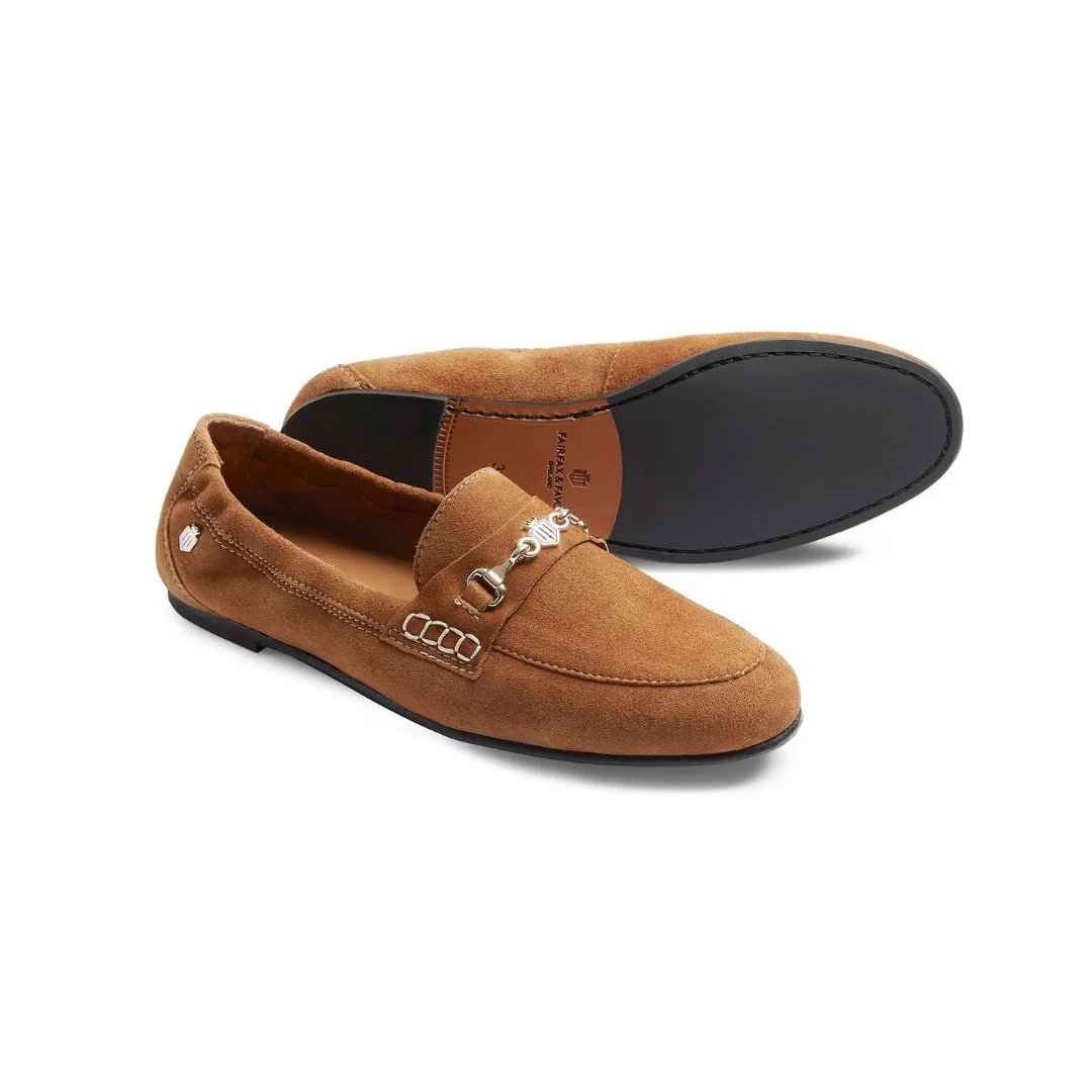 Fairfax & Favor Women's Newmarket Suede Loafer in Tan - Image 6