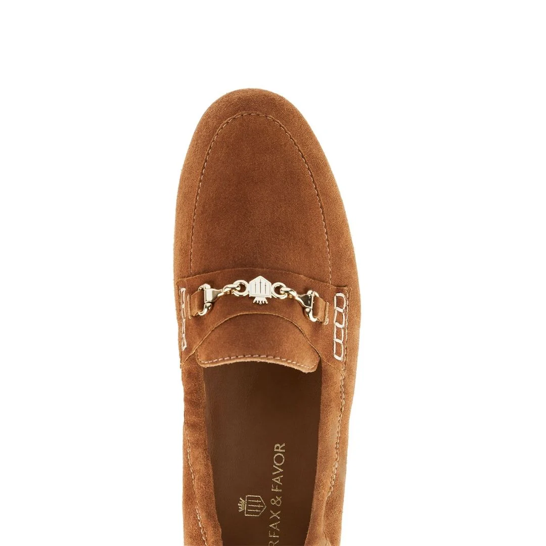 Fairfax & Favor Women's Newmarket Suede Loafer in Tan - Image 7